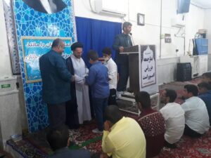 شرکت فعال دانش آموزان مجتمع آموزشی امام رضا (ع) و خضرا ء در نماز جمعه شهرستان باشت