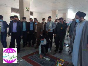 غبارروبی گلزار شهدا شهر باشت به مناسبت هفته بسیج