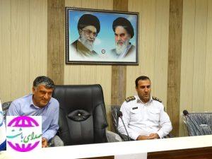 دیدار رئیس پلیس راهور با سرپرست شهرداری باشت