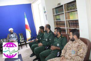 دیدار نوروزی فرمانده گردان ۴۸۴امام حسین( ع) تیپ ۴۸فتح با امام جمعه شهرستان باشت