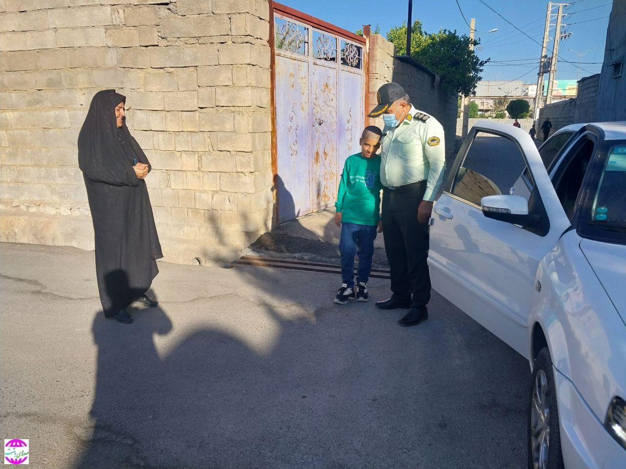 توسط فرمانده انتظامی باشت صورت گرفت؛ بدرقه پدرانه فرزند شهید صفری از خانه تا مدرسه