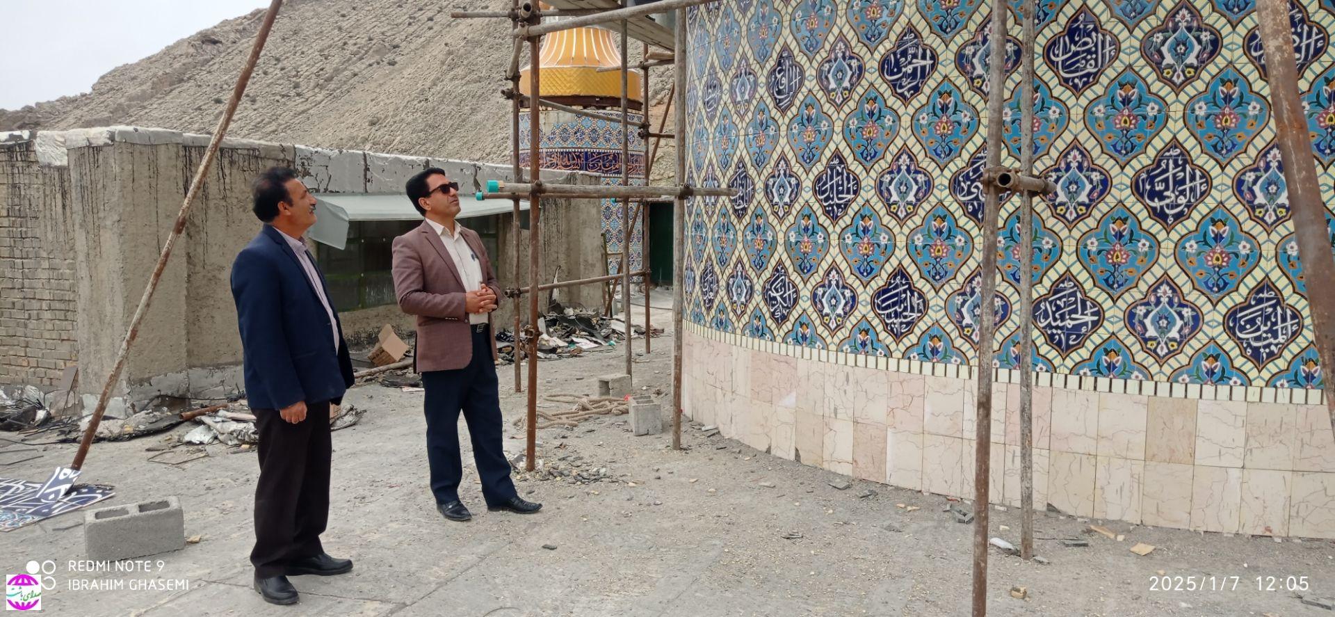 عملکرد عمرانی اداره اوقاف و امور خیریه در آستان مقدس امامزاده سید فخرالدین احمد( ع ) عنا باشت+ عکس