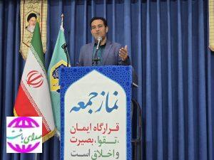 سخنرانی مدیر آموزش و پرورش شهرستان باشت پیش از خطبه‌های نماز جمعه بمناسبت گرامیداشت هفته تربیت اسلامی و امور تربیتی