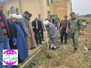 کاشت نهال در مصلی نماز جمعه باشت به مناسبت روز درختکاری