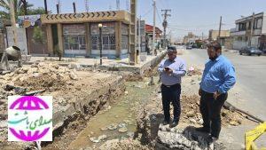 بازدید فرماندار باشت از پروژه کانال دفع آبهای سطحی این شهر