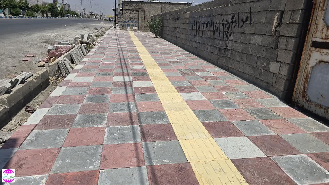 کف فرش بیش از یکهزار مترمربع از معابر عمومی شهر بوستان
