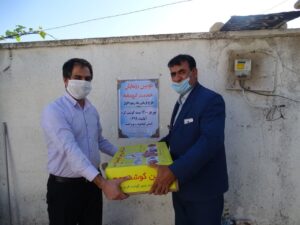 توزیع ۱۰۰ بسته گوشت قرمز طرح قربانی ماه ربیع الاول در باشت