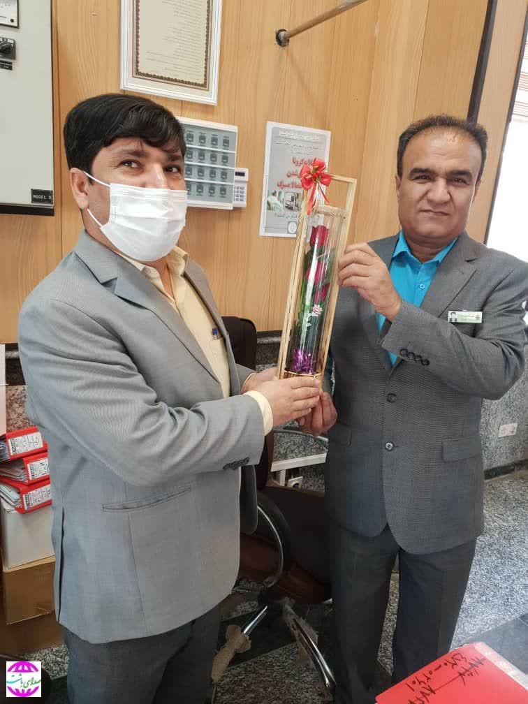 تجلیل و قدردانی از جانباز بانک کشاورزی باشت به مناسبت سوم خرداد