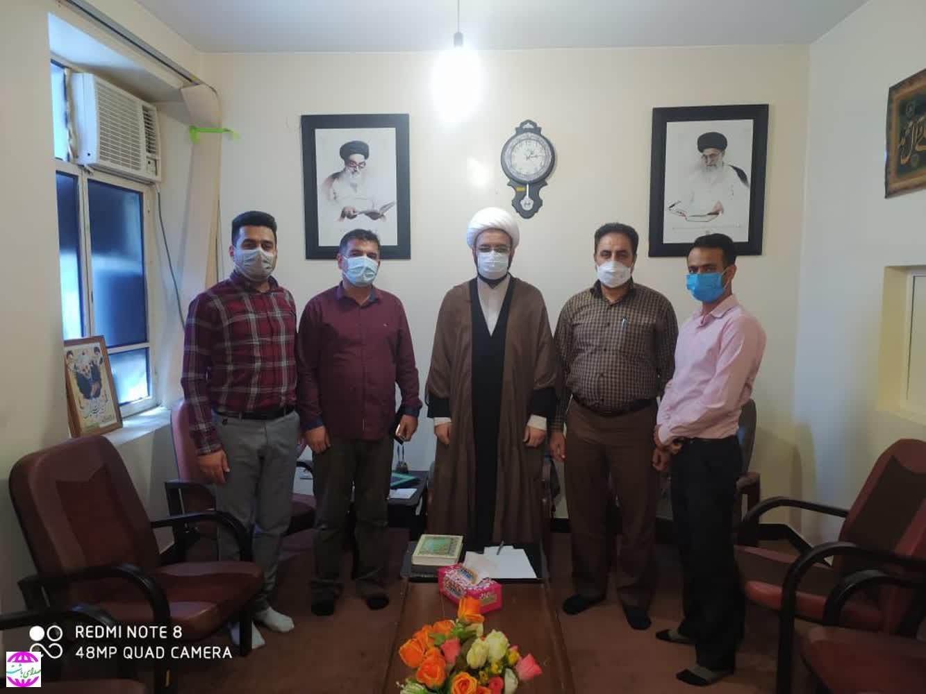 دیدار رییس و کارکنان آب منطقه ای باشت با حجت‌الاسلام گنجه امام جمعه