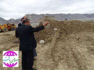 بازدید امام جمعه و مسئولان شهرستانی از روند ساخت پروژه مصلی نماز جمعه