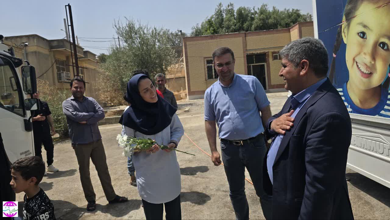بازدید فرماندار باشت از روند خدمت‌رسانی موسسه ارفک  در روستای آبدهگاه بخش مرکزی این شهرستان