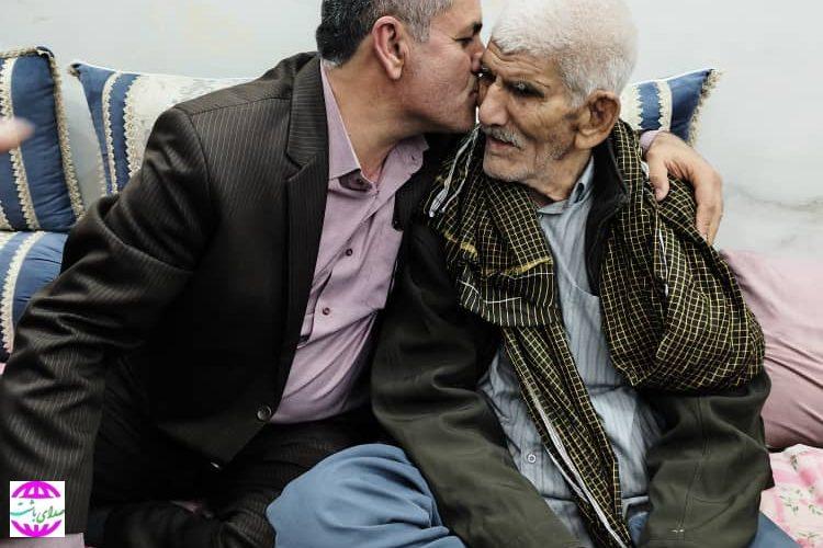 دیدار پس از ۸۰ سال دوری؛ مردی ۹۱ ساله زادگاهش در گچساران را یافت