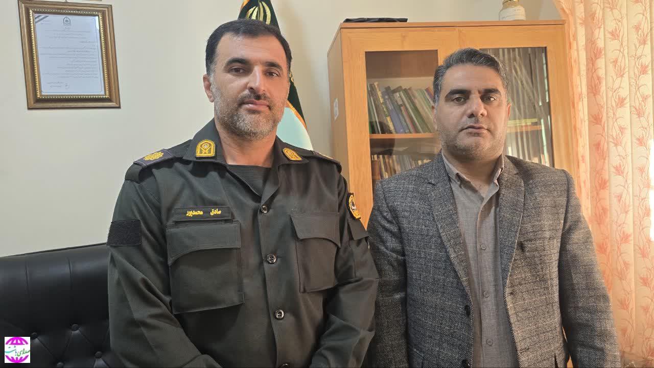 دیدار رئیس اداره اوقاف و امور خیریه باشت با فرماندهی انتظامی این شهرستان در راستای همکاری‌های مشترک