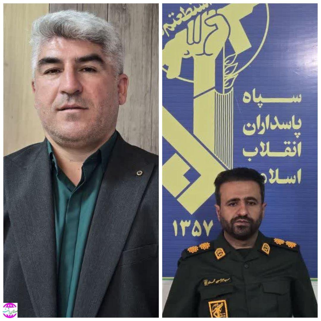 پیام تبریک  عضو شورای شهر باشت به فرمانده جدید  گردان ۴۸۴ امام جعفر صادق ع این شهرستان