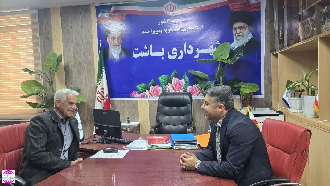نشست هم‌اندیشی سرپرست جدید شهرداری بوستان با شهردار باشت برگزار شد