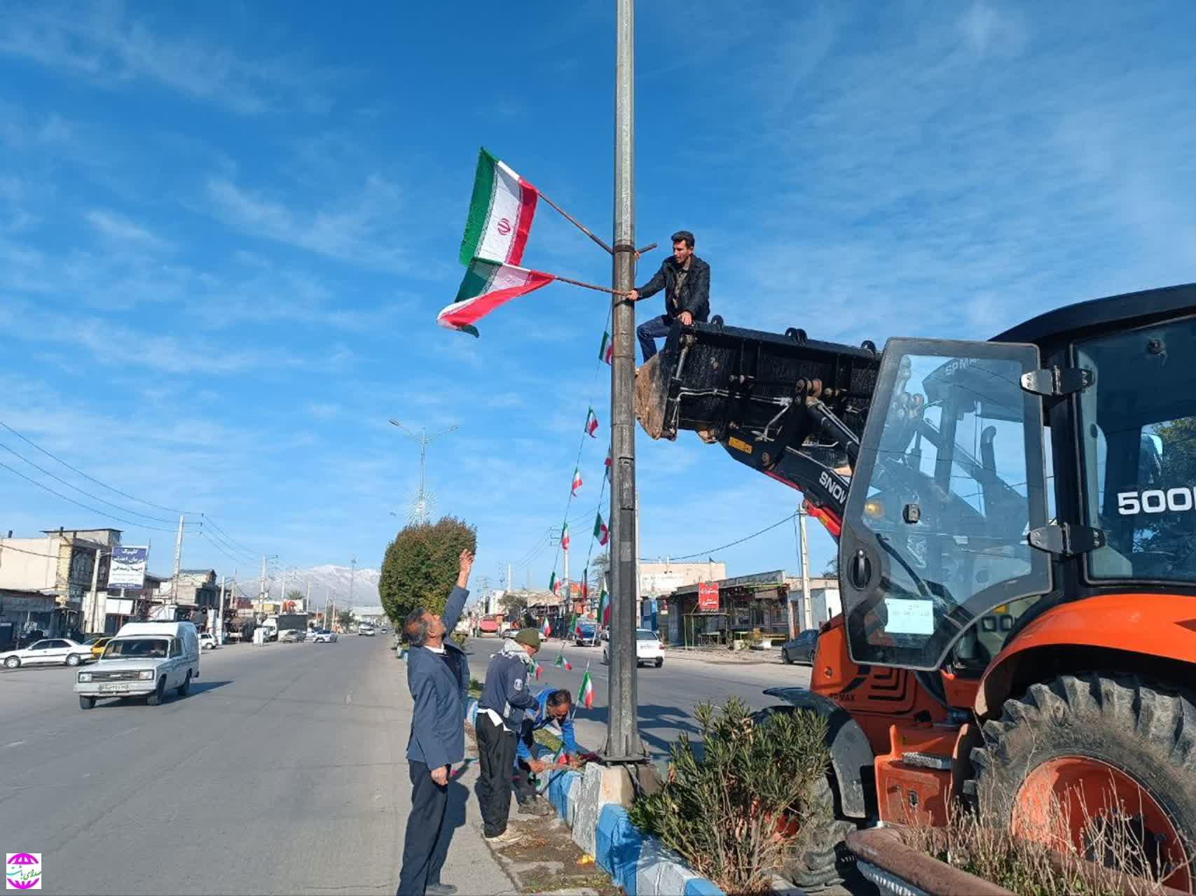 فضا سازی و آذین بندی سطح شهر  بوستان به مناسبت دهه مبارک فجر