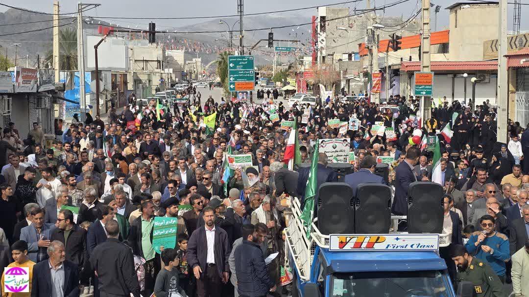 خروش انقلابی مردم باشت در جشن ۴۷ سالگی انقلاب