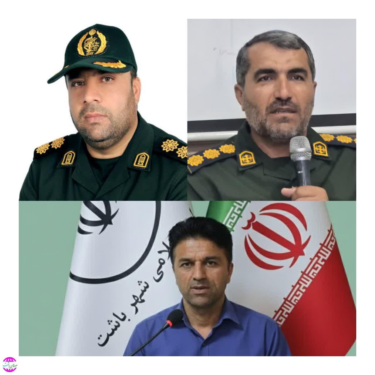 پیام تبریک نایب رئیس شورای شهرستان  به فرمانده جدید سپاه  باشت