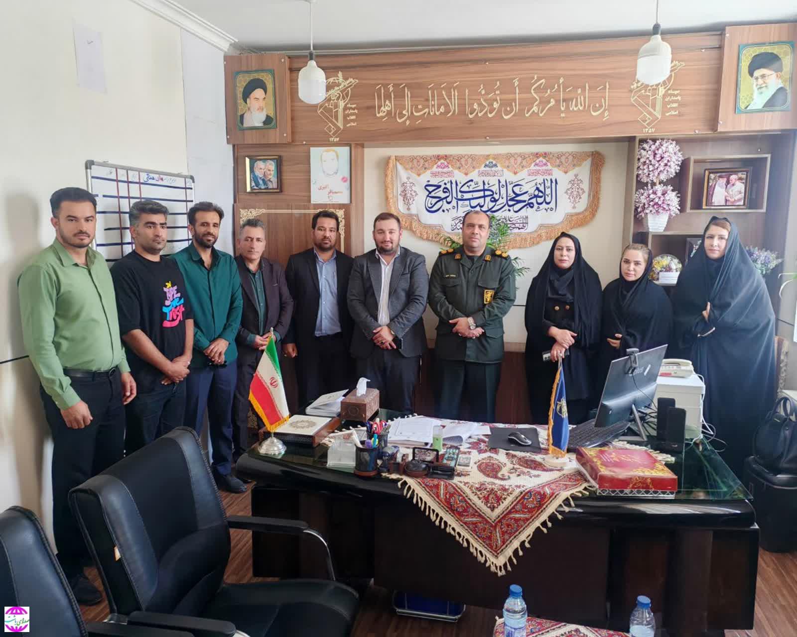 دیدار بخشدار بوستان و دهیاران با فرمانده جدید سپاه شهرستان