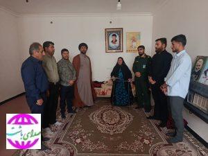 دیدار فرمانده حوزه مقاومت بسیج  محمد رسول الله( ص) باشت با خانواده شهیدان ظفری و حسینی