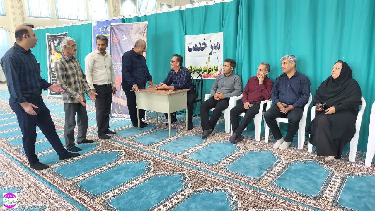 استقرار میز خدمت اداره بهزیستی باشت در مصلی  امام خمینی(ره)