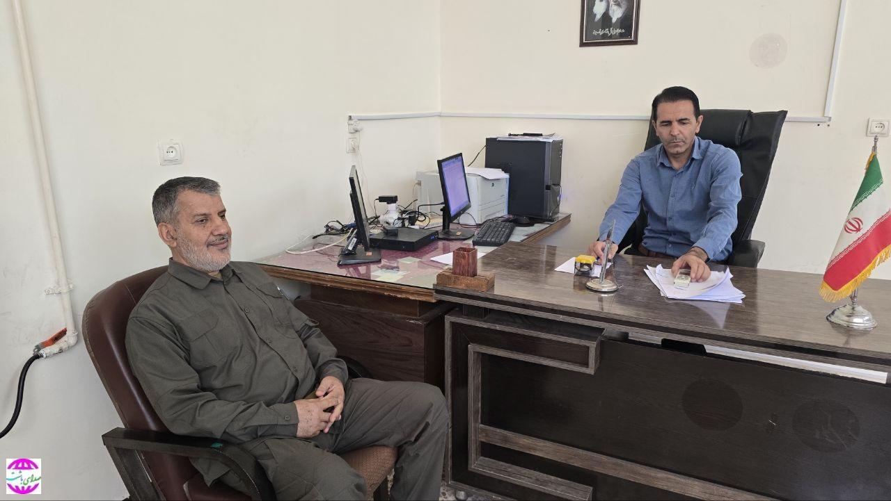 دیدار مسئول کانون بسیج ادارات با رئیس اداره ورزش و جوانان شهرستان باشت در آستانه هفته دفاع مقدس