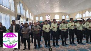 حضور پرشور کارکنان نیروی انتظامی شهرستان باشت در نماز جمعه به مناسبت آغاز هفته پلیس