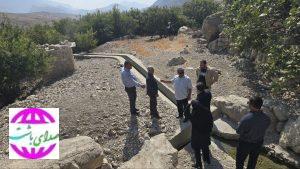 بازدید میدانی فرماندار باشت از باغات روستای تکیه